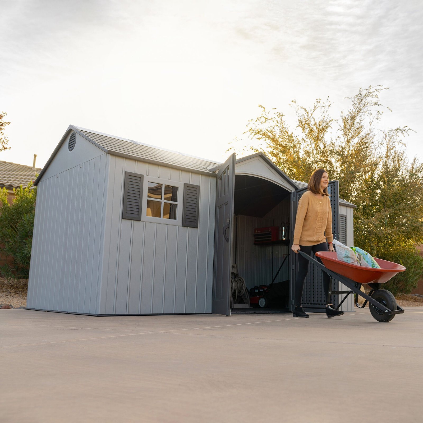 Lifetime 15 x 8 Outdoor Storage Shed - Image 21