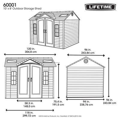 Lifetime 10 Ft. x 8 Ft. Outdoor Storage Shed - Image 14