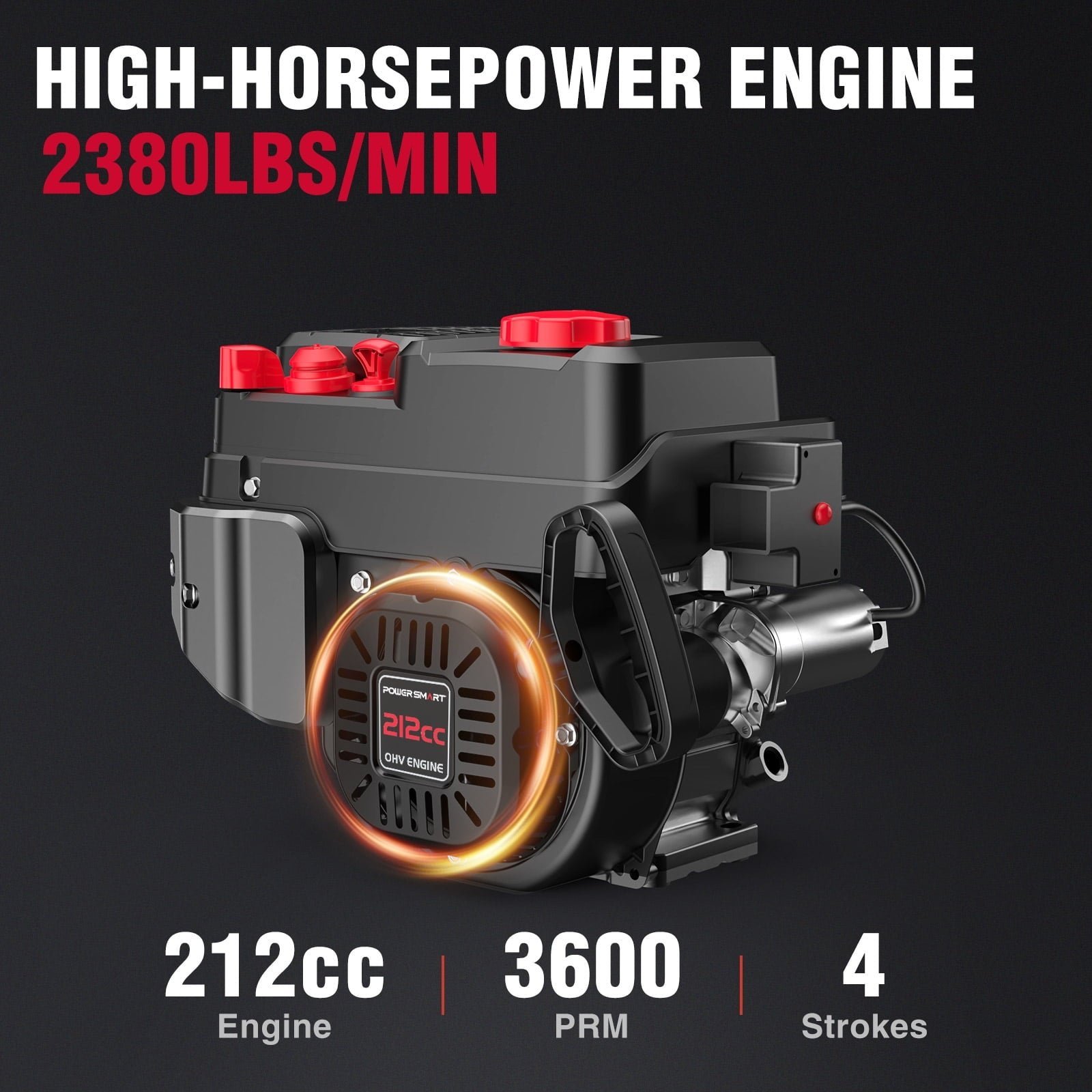 PowerSmart Brand New Self-Propelled Gas Snow Blower, 212cc 24 in. Two-Stage with 120V Electric Start - Image 2
