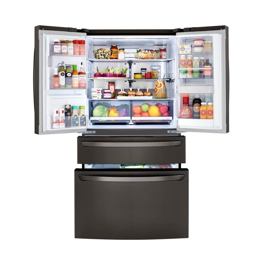 Lg 30 cu. ft. 36 Inch Wide French Door Refrigerator - Stainless Steel - Image 3