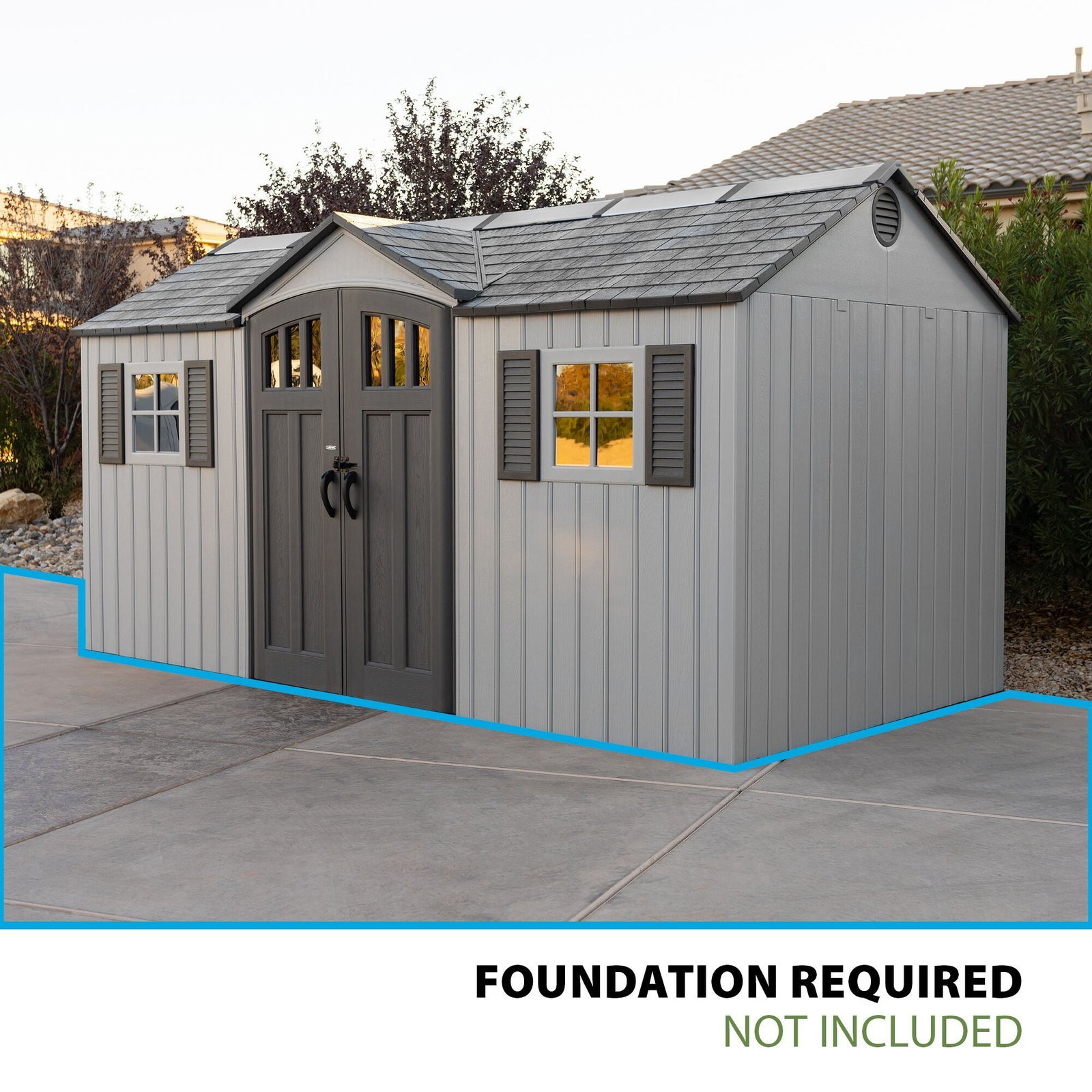 Lifetime 15 x 8 Outdoor Storage Shed - Image 5