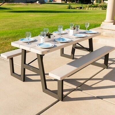 Lifetime 6-Foot W-Frame Folding Picnic Table - Image 29