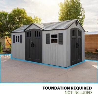 Lifetime 15-ft x 8-ft Dual Entry Outdoor Storage Shed - Image 5