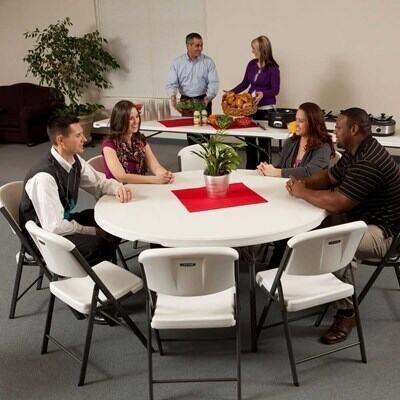 Lifetime (15) 60 in. Tables and Cart Combo - Image 15