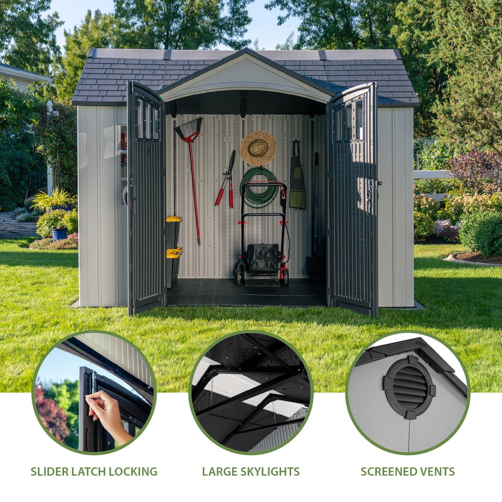 Lifetime 10 Ft. X 8 Ft. Side Entry Outdoor Storage Shed - Image 5