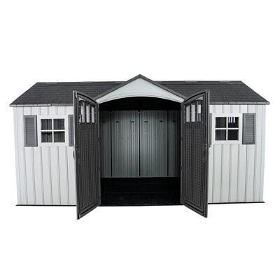 Lifetime 15-ft x 8-ft Dual Entry Outdoor Storage Shed - Image 10