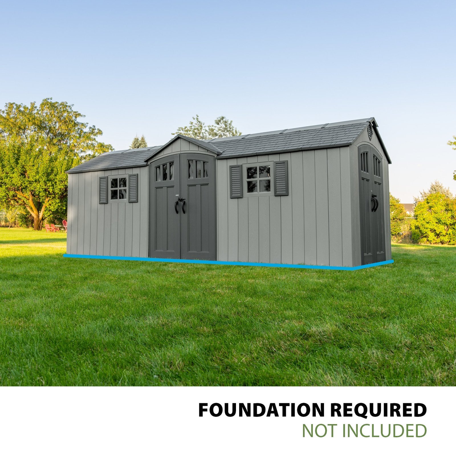 Lifetime 20 x 8 Foot Outdoor Storage Shed - Image 5
