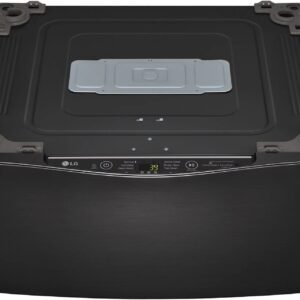 LG – SideKick 1.0 Cu. Ft. High-Efficiency Smart Top Load Pedestal Washer with 3-Motion Technology – Black steel