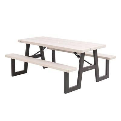 Lifetime 6-Foot W-Frame Folding Picnic Table - Image 17