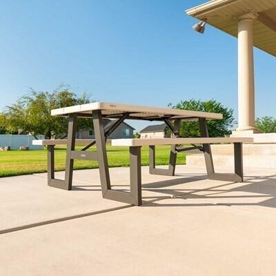 Lifetime 6-Foot W-Frame Folding Picnic Table - Image 32