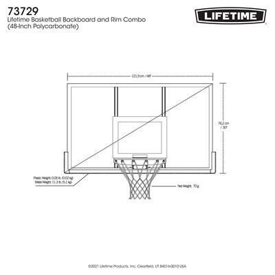 Lifetime 48-Inch Shatterproof Fusion Mounted Backboard - Image 7