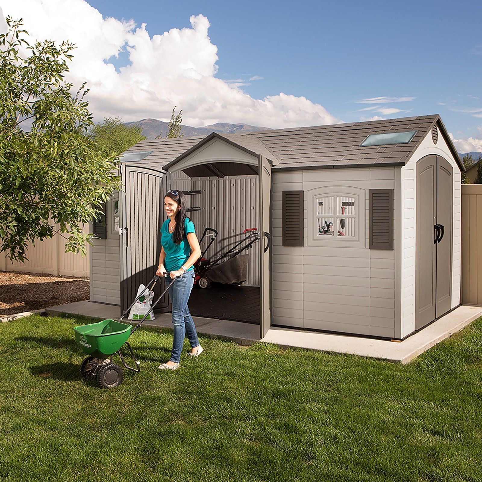 Lifetime 15 Ft. x 8 Ft. Outdoor Storage Shed - Image 11