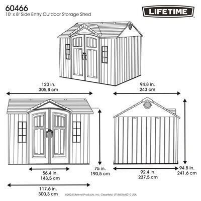 Lifetime 10 Ft. X 8 Ft. Side Entry Outdoor Storage Shed - Image 44