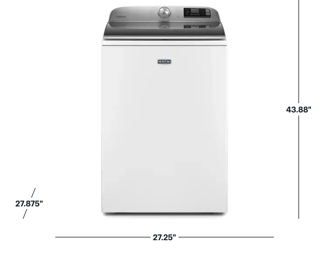 Maytag – 5.3 Cu. Ft. High Efficiency Smart Top Load Washer with Extra Power Button – White - Image 3