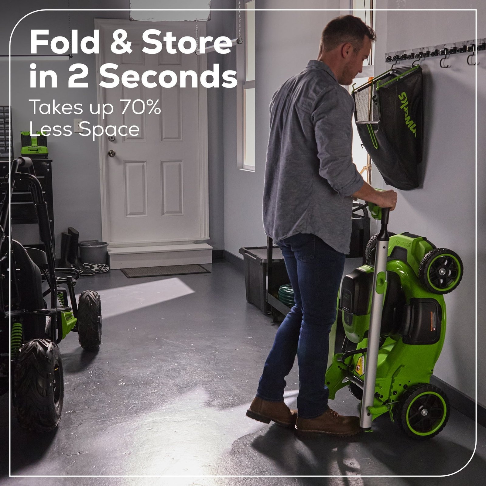 Greenworks 60V 21" Self Propelled Lawn Mower with (1) 8.0 Ah Battery & Rapid Charger 2546402 - Image 8