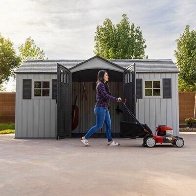 Lifetime 15-ft x 8-ft Dual Entry Outdoor Storage Shed - Image 31