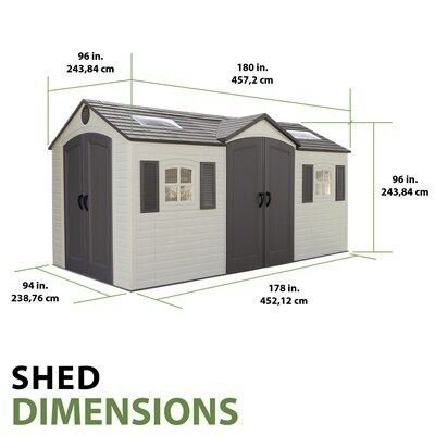 Lifetime 15 Ft. x 8 Ft. Outdoor Storage Shed - Image 8