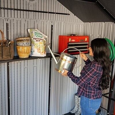 Lifetime 15-ft x 8-ft Dual Entry Outdoor Storage Shed - Image 36