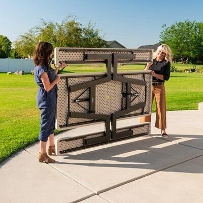 Lifetime 6-Foot W-Frame Folding Picnic Table - Image 8