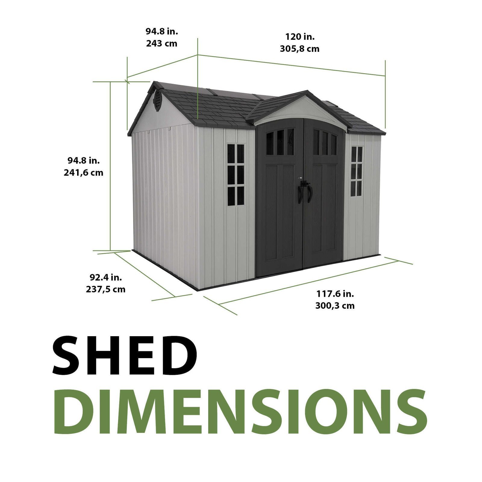 Lifetime 10 Ft. X 8 Ft. Side Entry Outdoor Storage Shed - Image 4