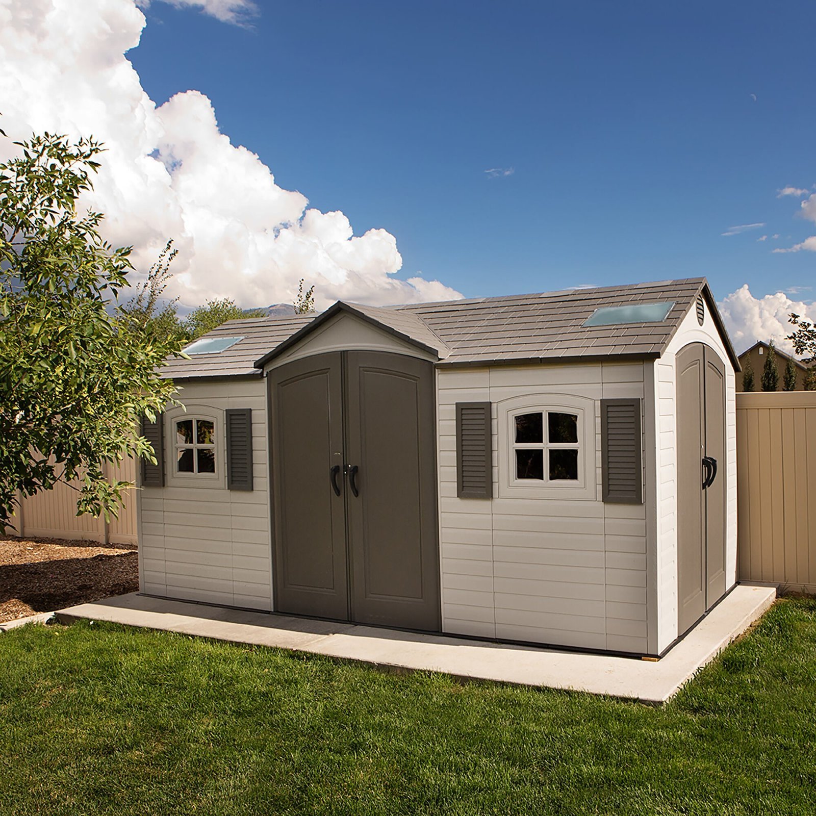 Lifetime 15 Ft. x 8 Ft. Outdoor Storage Shed - Image 2