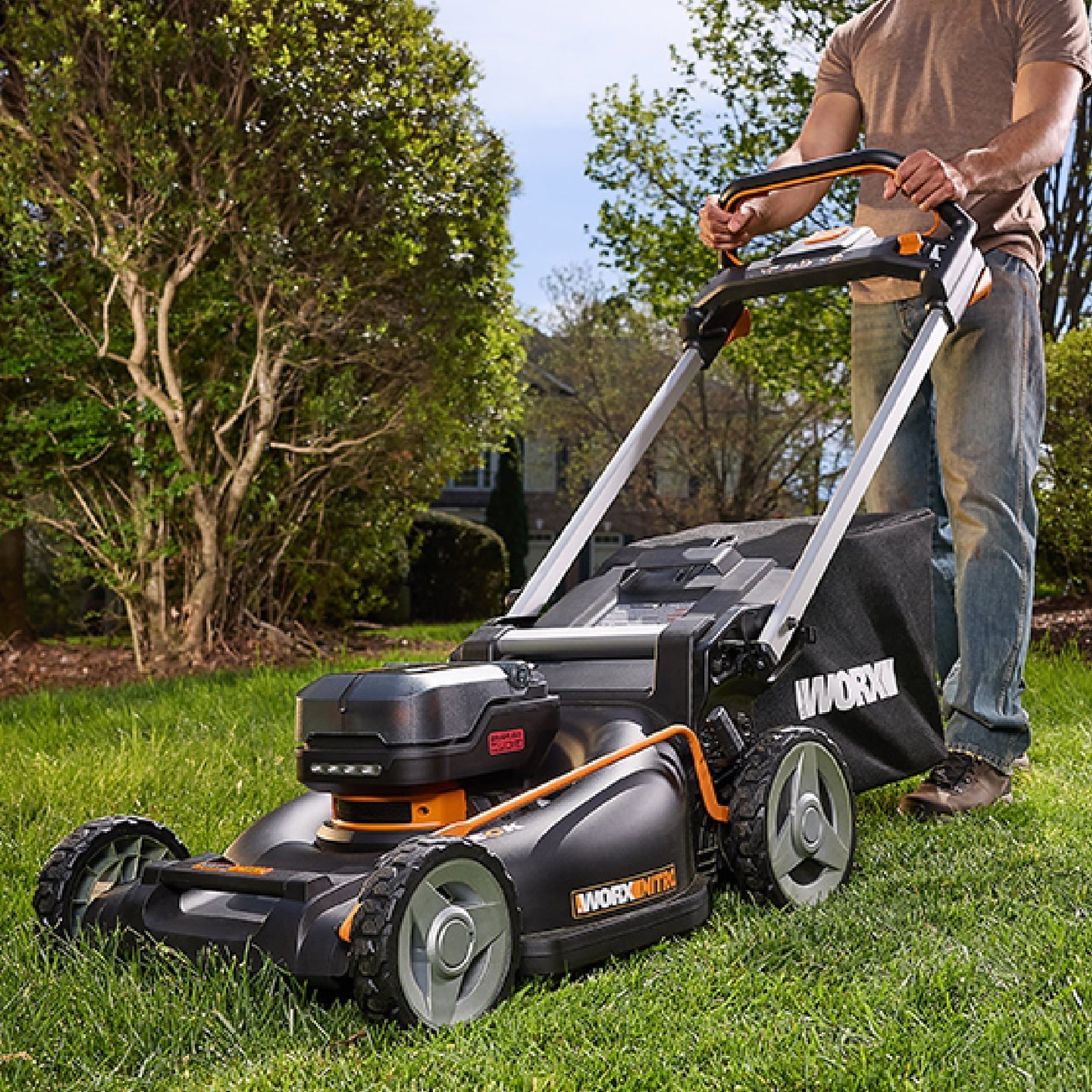 Worx Nitro WG760 40V 21" Cordless Self-Propelled Lawn Mower with Brushless Motor (Batteries & Charger Included) - Image 5