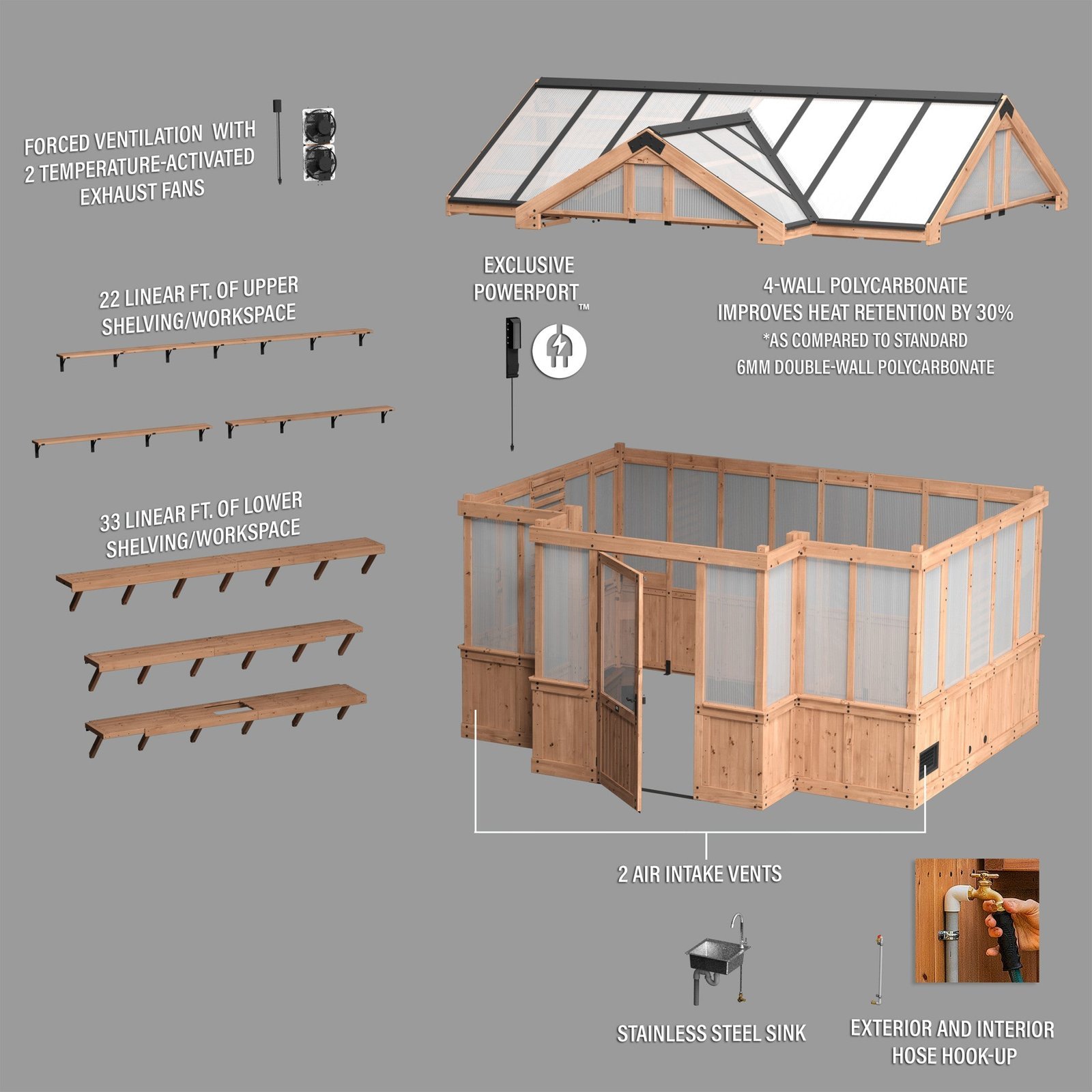 14.5x12 Savannah Greenhouse - Image 19